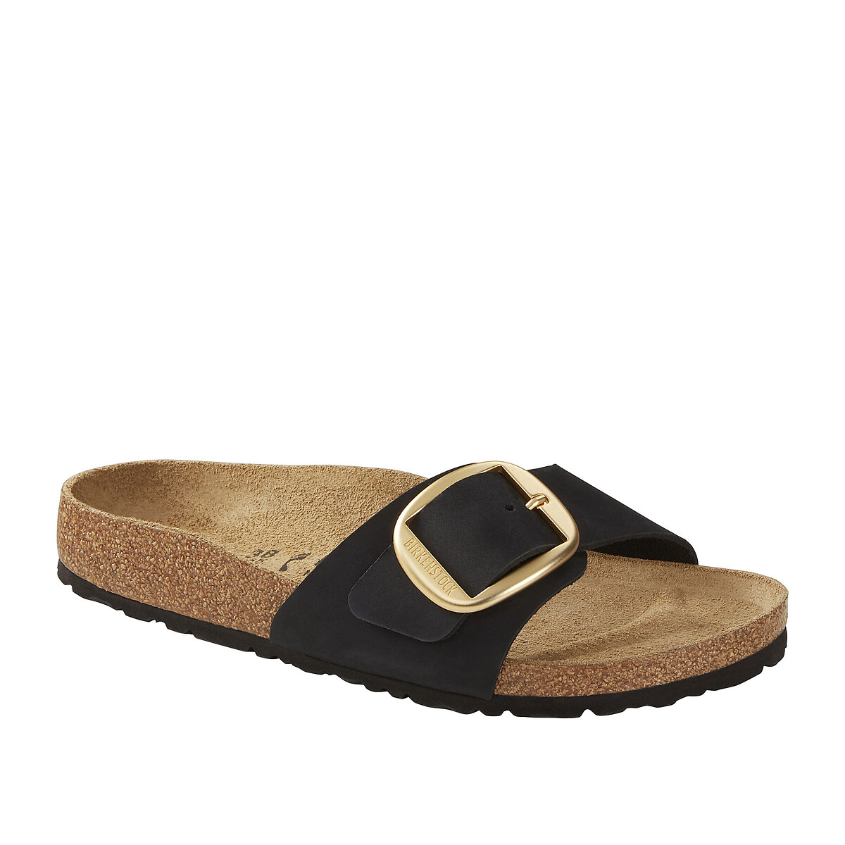 Mules simple bride MADRID BIG BUCKLE noir, BIRKENSTOCK