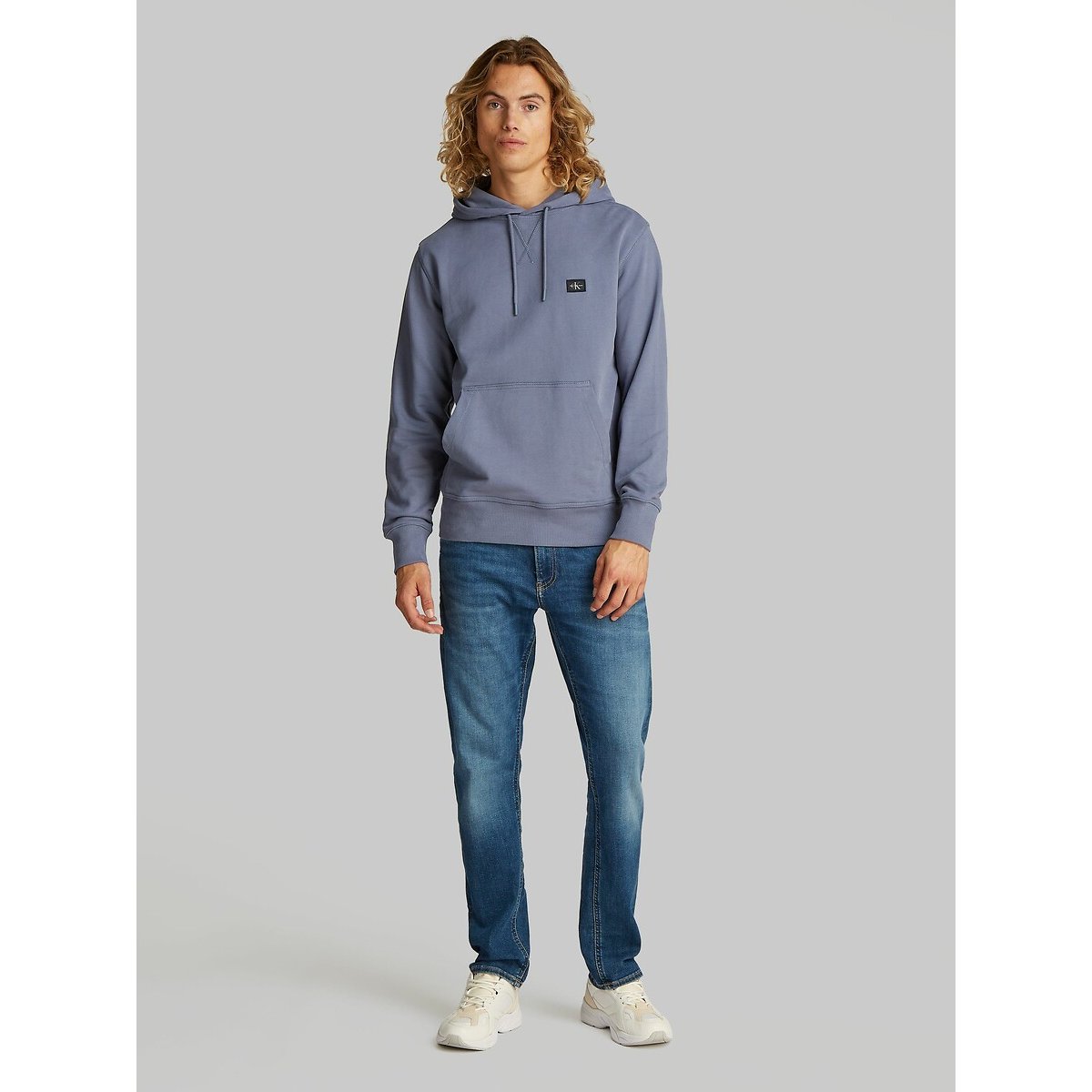 Sweat com capuz azul-acinzentado, CALVIN KLEIN JEANS