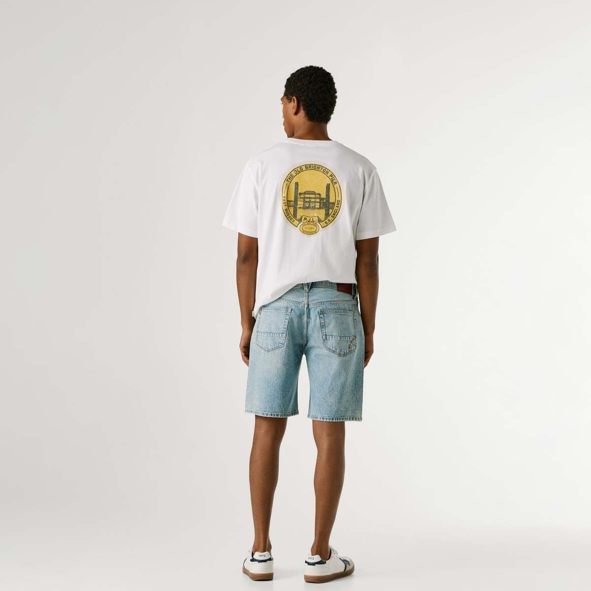Bermuda En Denim Coupe Ample 12 oz blue rigid denim, PEPE JEANS