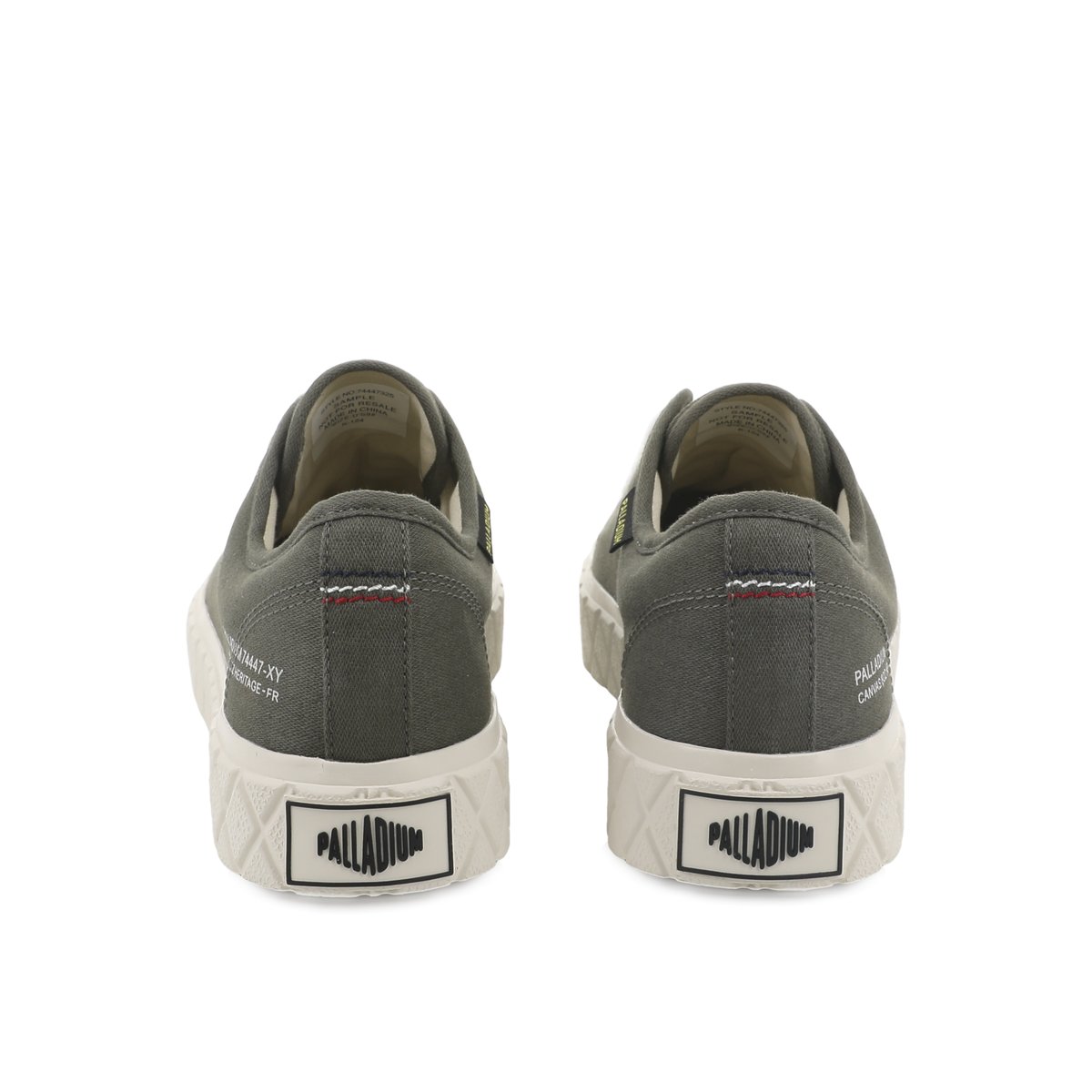 Baskets montantes en coton PALLA ACE WASHED CVS vert-olive night, PALLADIUM