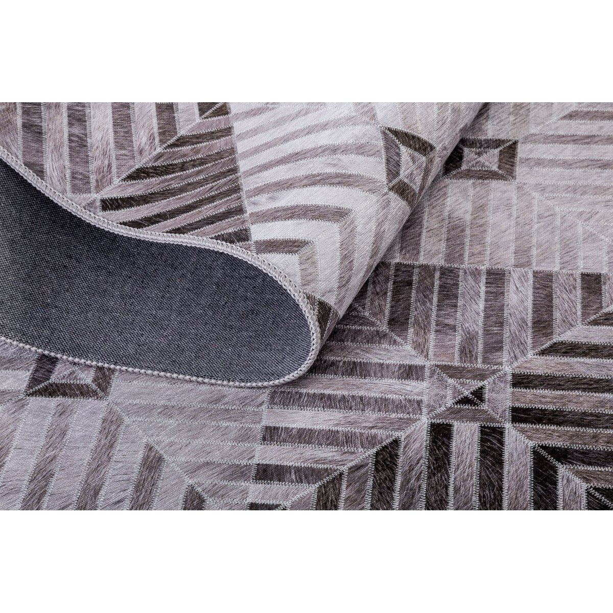 Tapis imprimé Serena, aspect cuir, plat beige, GINO FALCONE