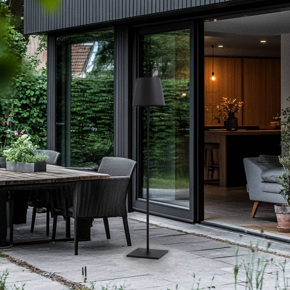 Luminaire de terrasse en aluminium moderne gris foncé, LUCANDE