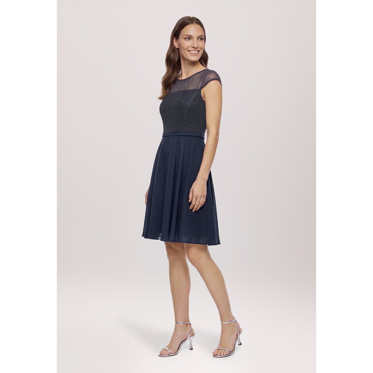 Robe de cocktail manches courtes night sky, VERA MONT