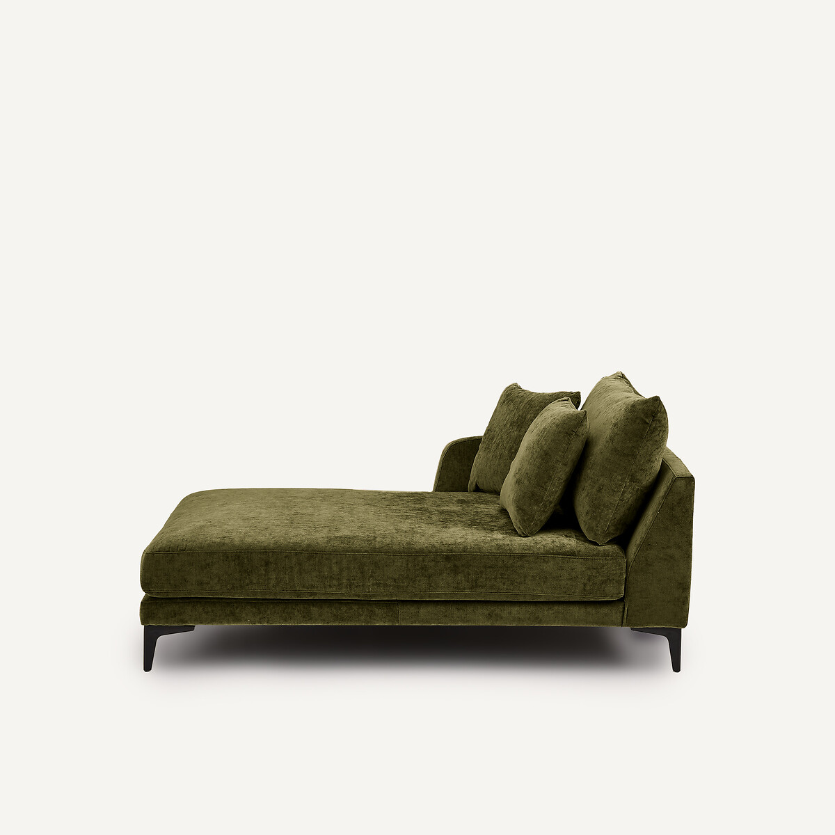 Chaise longue in velluto misto, MODERNISTE, design Emmanuel Gallina verde frutteto, AM.PM X EMMANUEL GALLINA