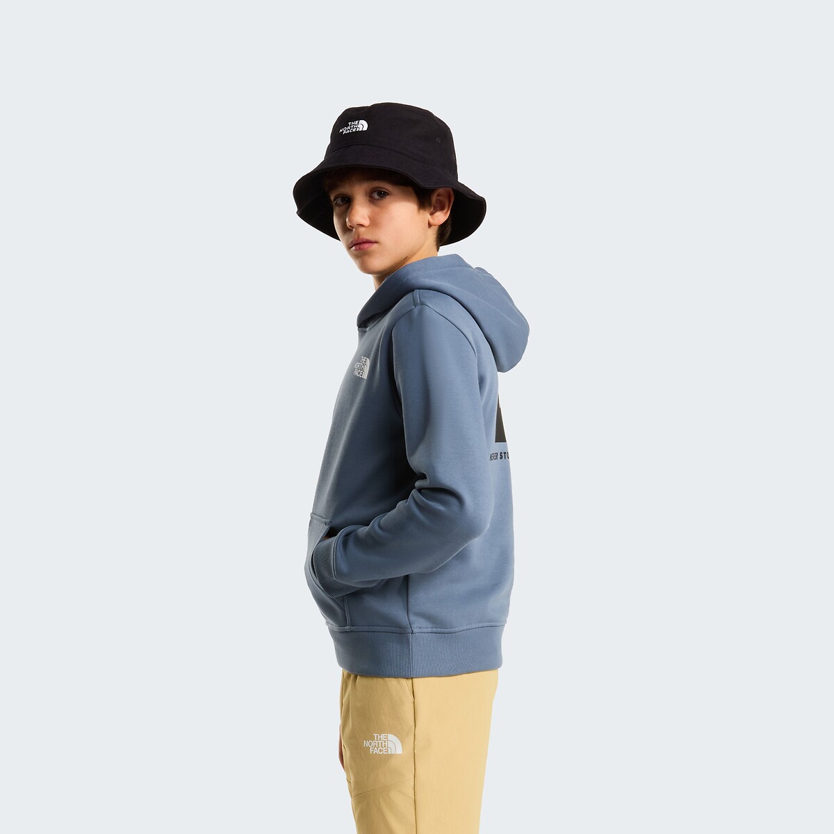 Sweat à capuche en molleton, BOX gris bleu, THE NORTH FACE