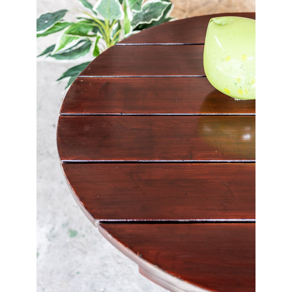 Table à manger pliable d'extérieur Romy N°1558 - Bon état bois foncé, DEBONGOUT