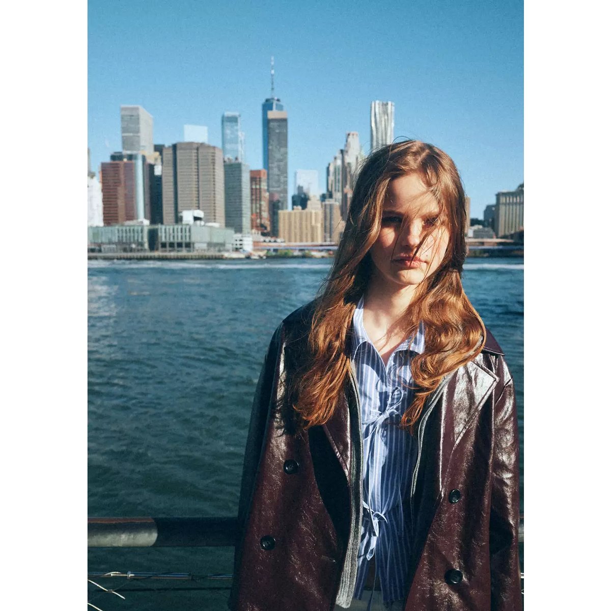 Chemise rayures nœuds bleu ciel, MANGO TEEN