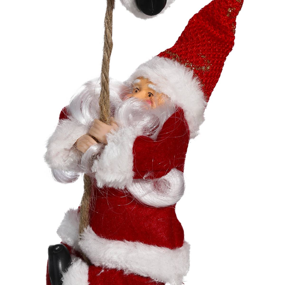 Guirlande Pères Noël grimpeurs en plastique 110cm multicolore, ATMOSPHERA