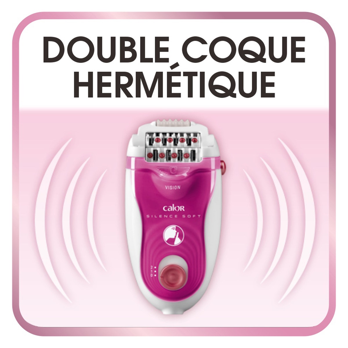 Epilateur électrique Silence Soft EP5660CO fuchsia + blanc, CALOR
