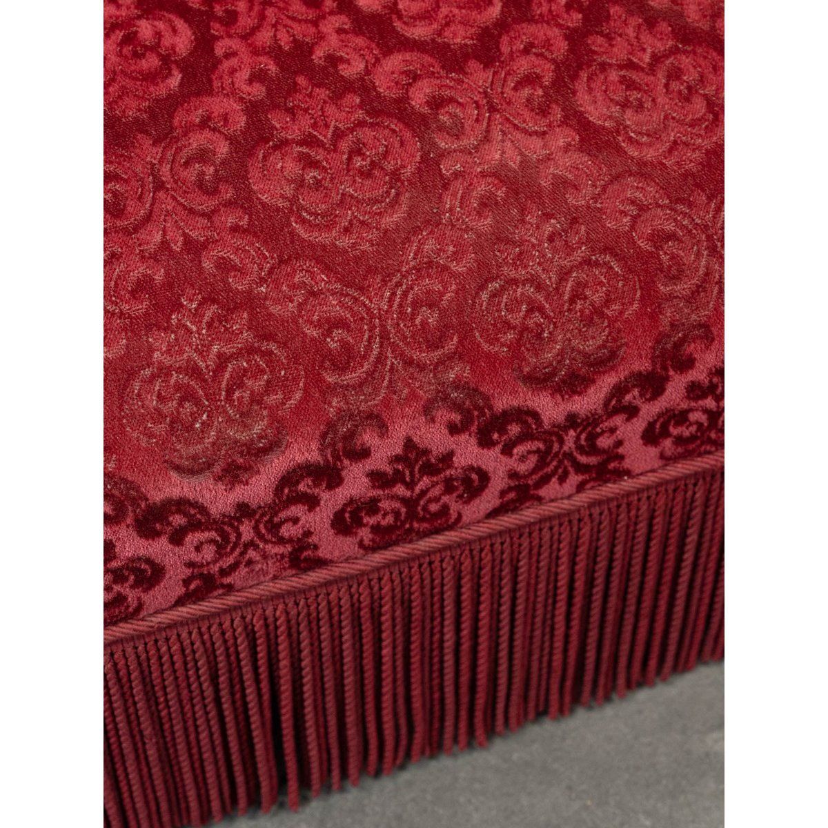 Canapé crapaud en velours rouge Jacques N°141 - Bon état rouge, DEBONGOUT