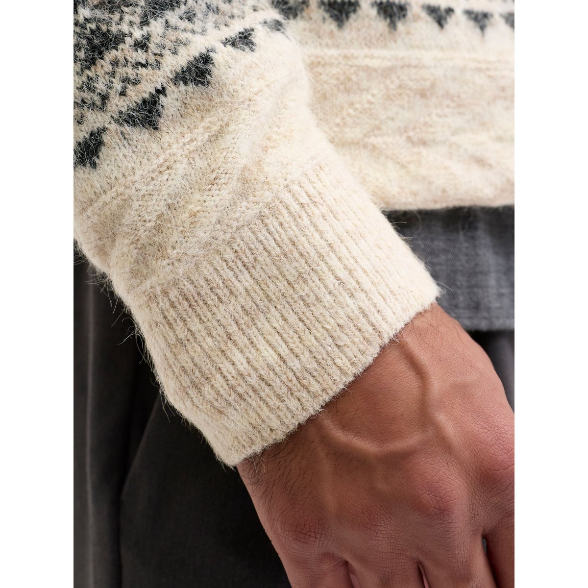 Pull En Maille simply taupe, JACK AND JONES PREMIUM