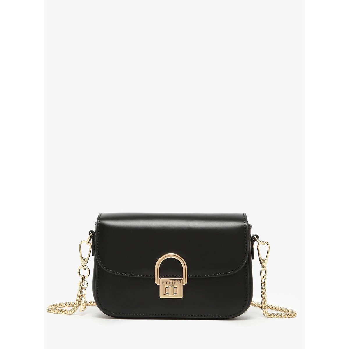 Sac bandoulière Altair cuir noir, ETRIER