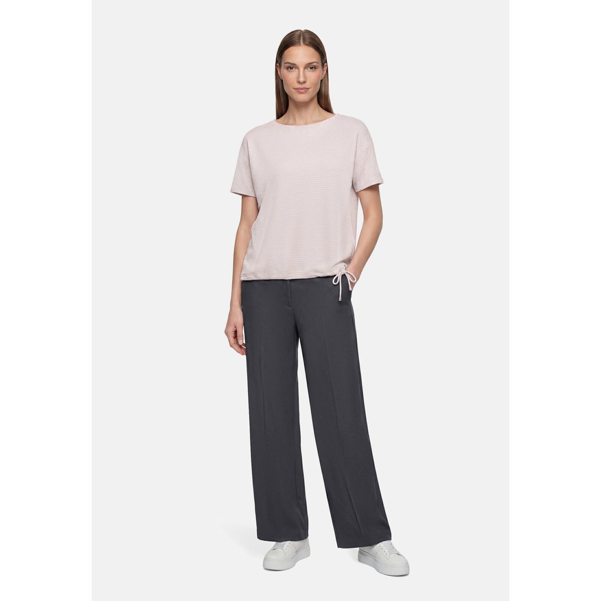 T-shirt façon blouse à cordon coulissant sous tunnel pastel sand, BETTY BARCLAY