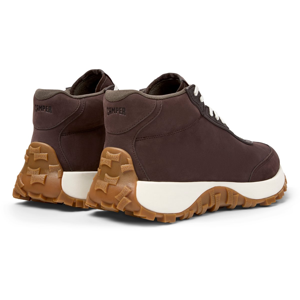 Sneaker-Bootie Drift Trail cuir marron foncé, CAMPER