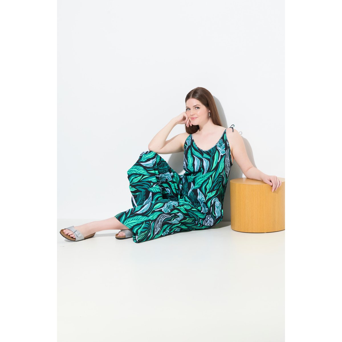 Combinaison en jersey, motif jungle noir, ULLA POPKEN