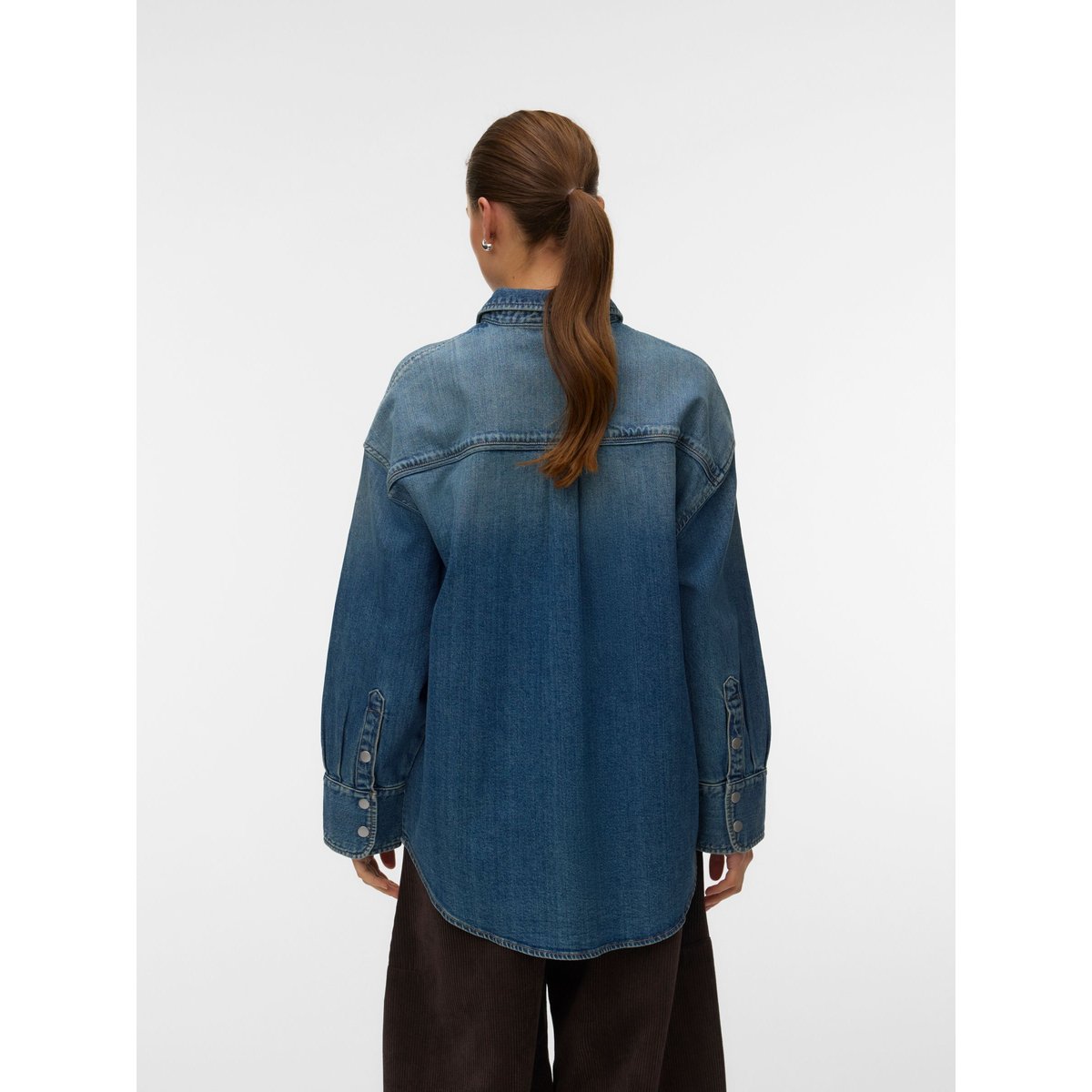Chemise En Denim medium blue denim, VERO MODA
