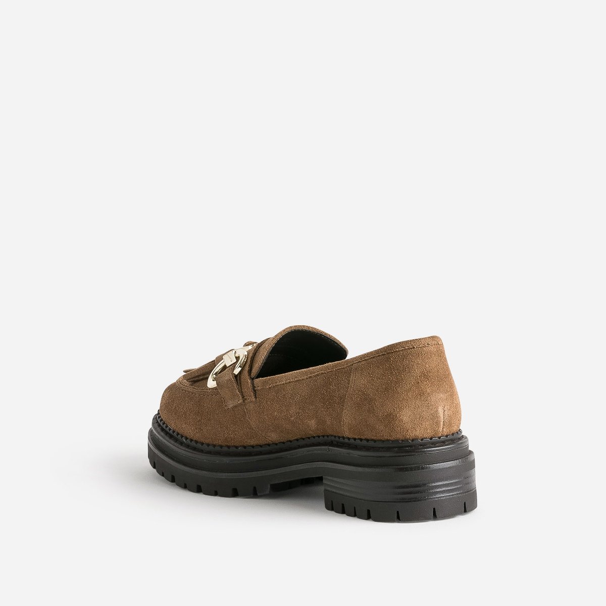 Mocassin en cuir JAHILLERA camel, TEXTO
