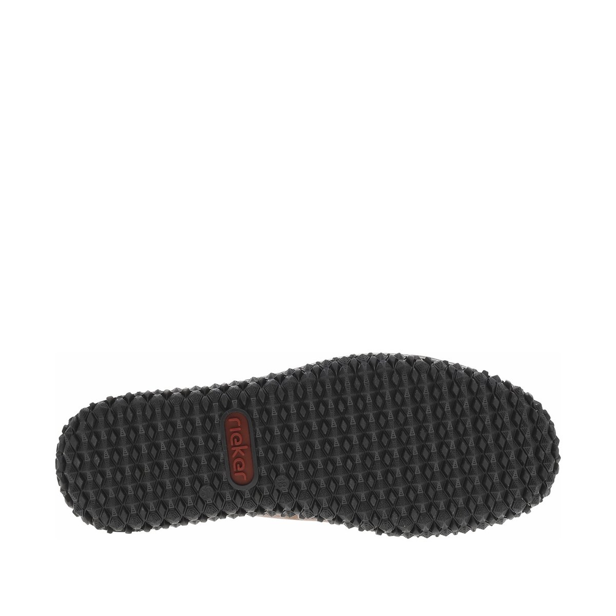 Bottines cognac à talon plat avec des lacets et deux zips latéraux cognac, RIEKER