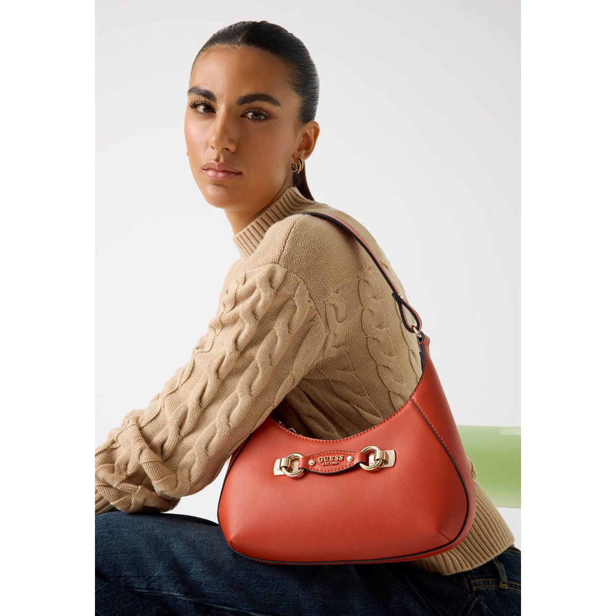 Sac D’épaule Mimina rouge, GUESS