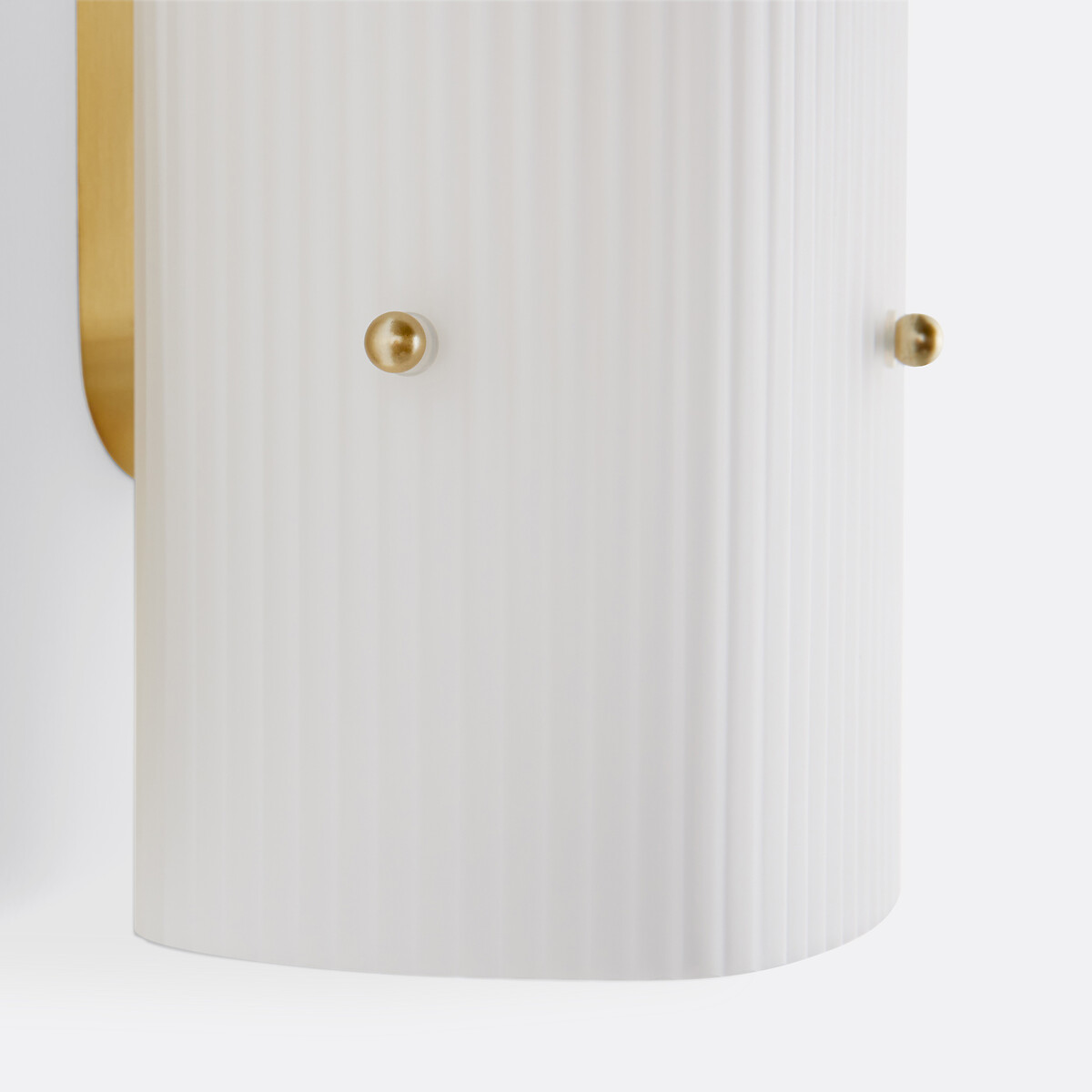 Danny Brass and Streaked Glass Wall Light white/brass, LA REDOUTE INTERIEURS