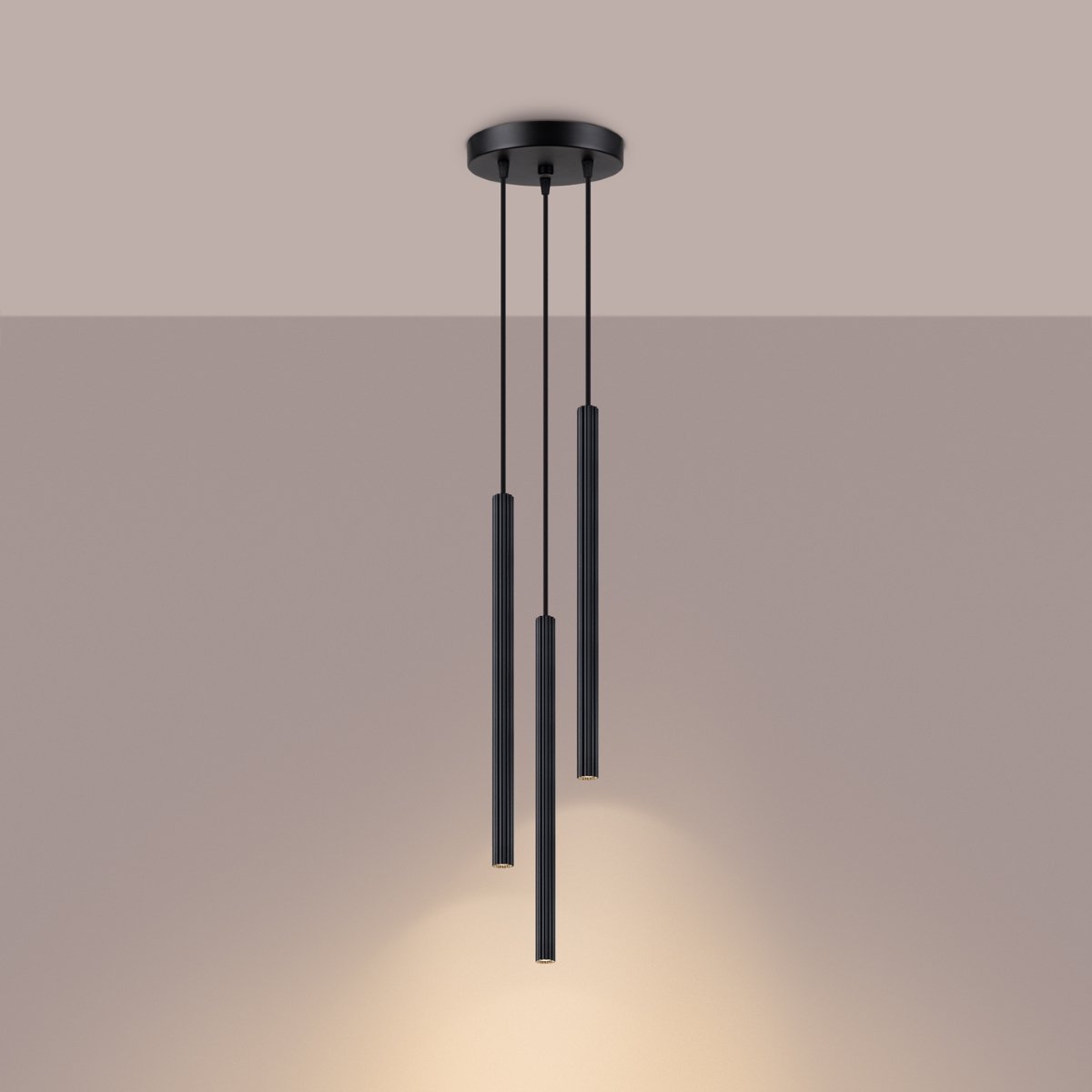 Lustre Acier Noir G9 3 Arche noir, EDEN