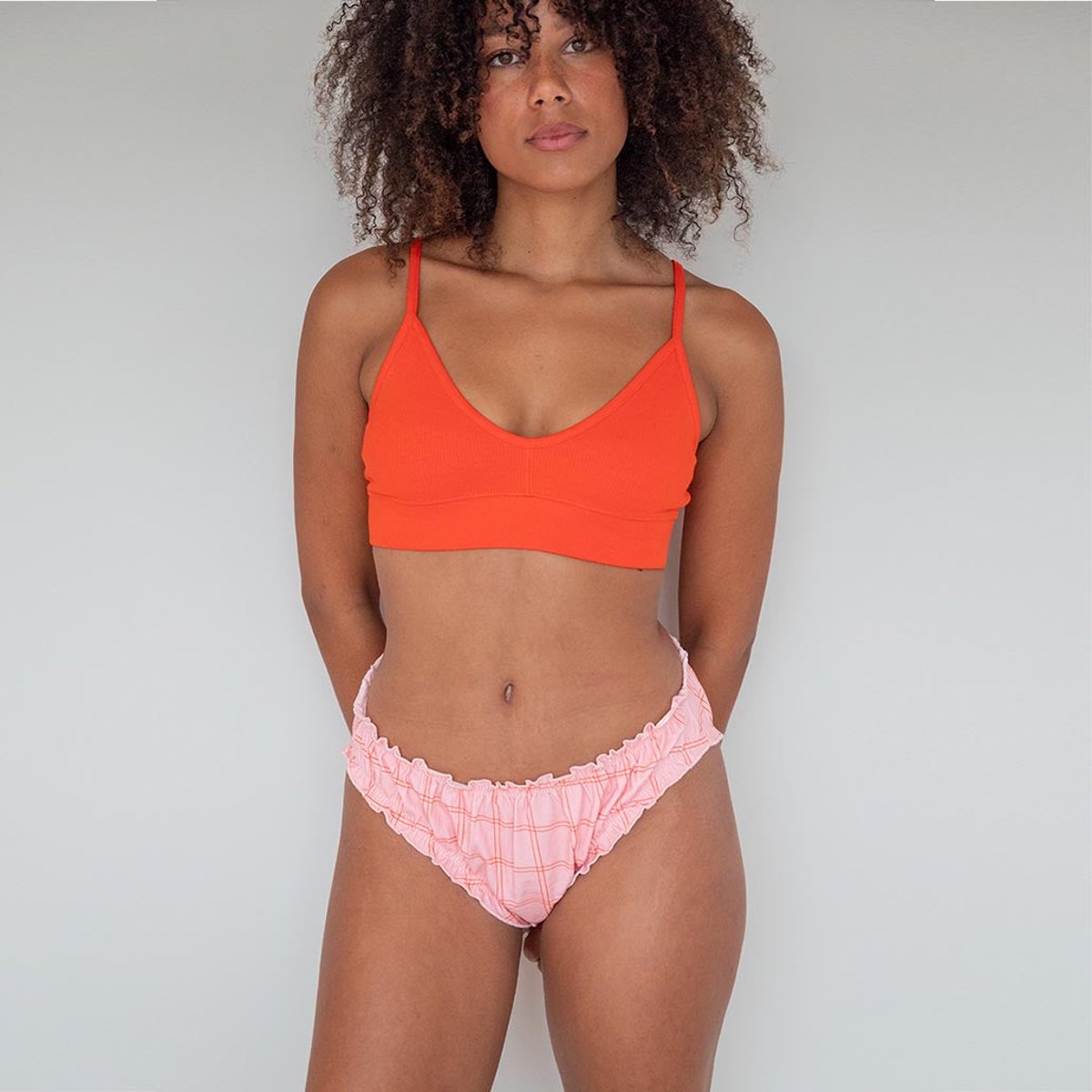 Brassière coton uni rouge, WE ARE JOLIES