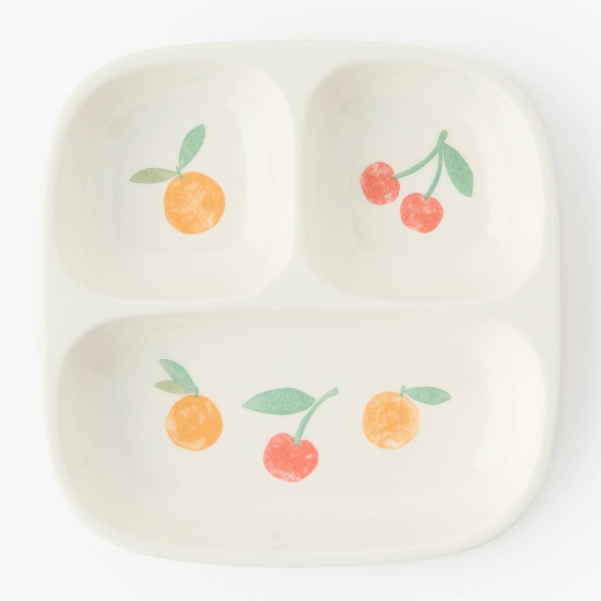 Assiette compartiment imprimée fruits pour enfant, 18 cm multi co, MONOPRIX