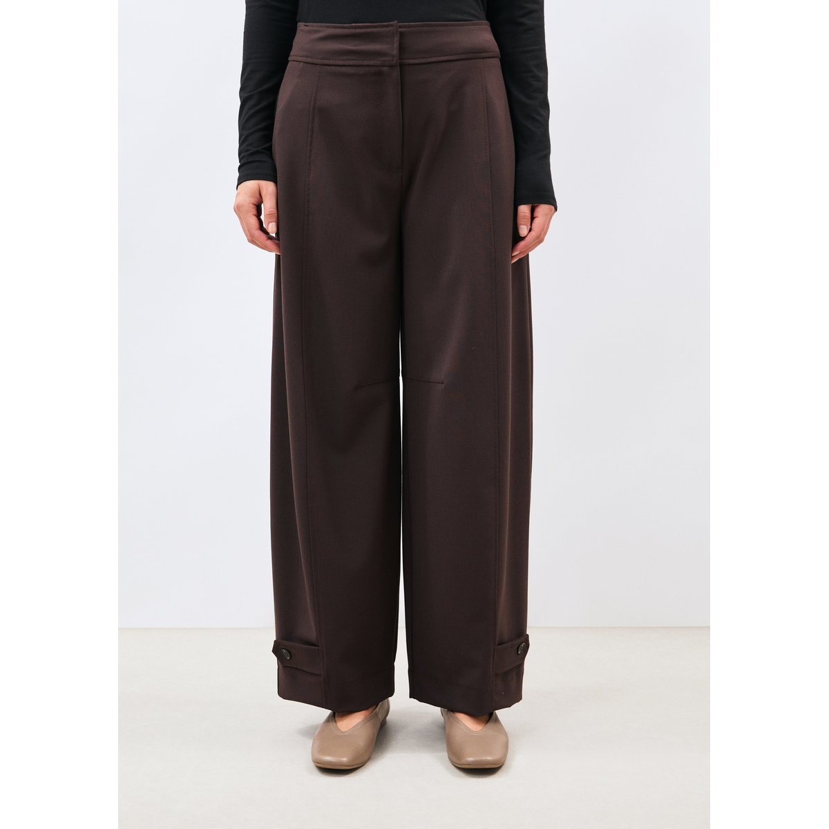 Pantalon barrel chocolat, HUMILITY