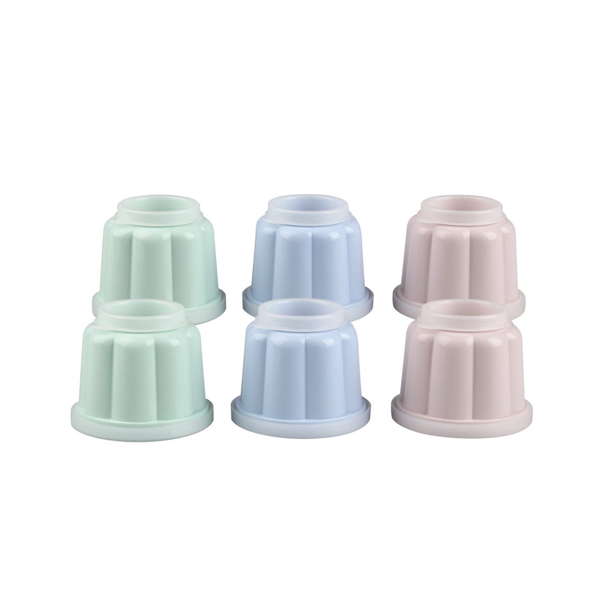 Lot de 6 moules à flans avec couvercle RETRO coloré, DR OETKER