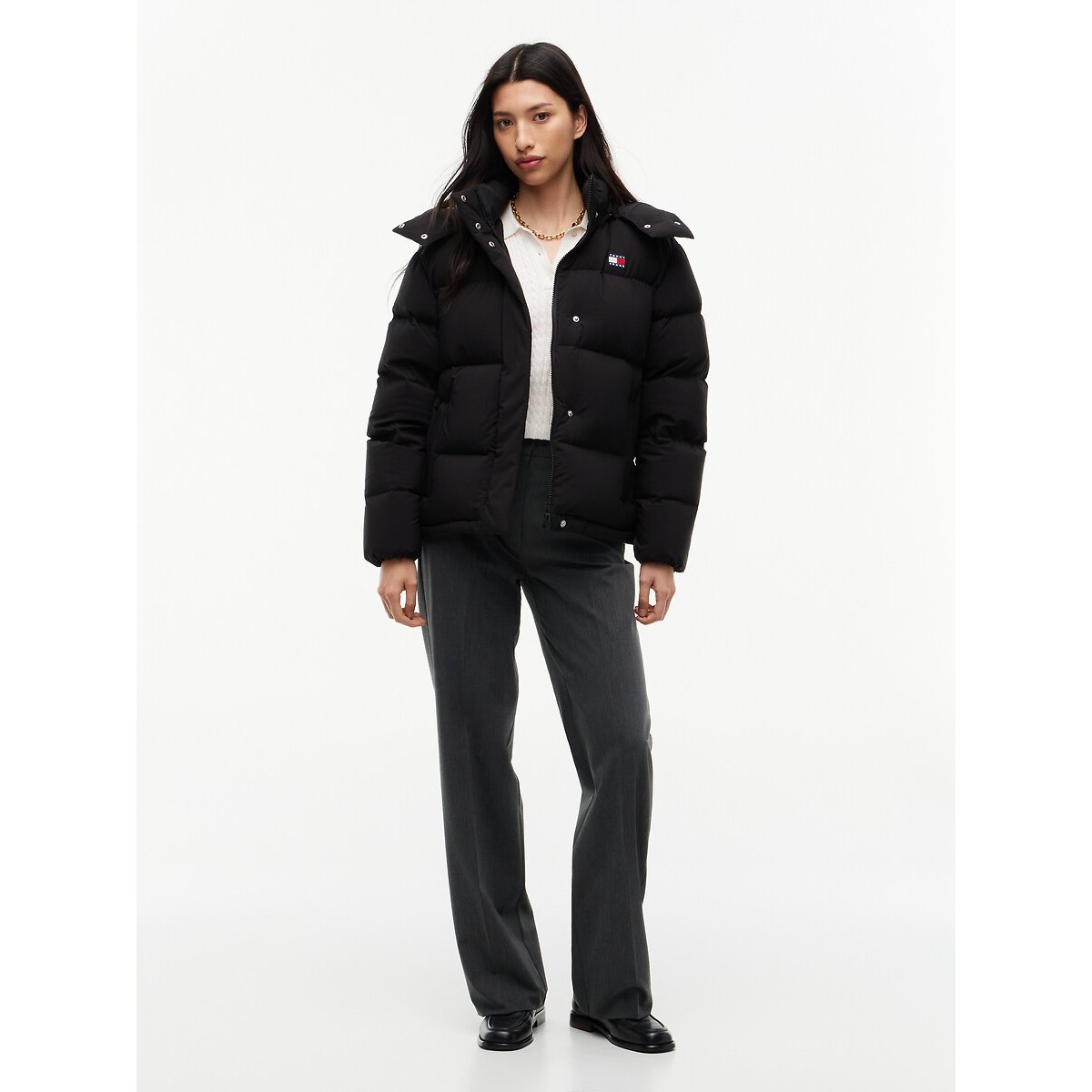 Doudoune courte à capuche ALASKA noir, TOMMY JEANS