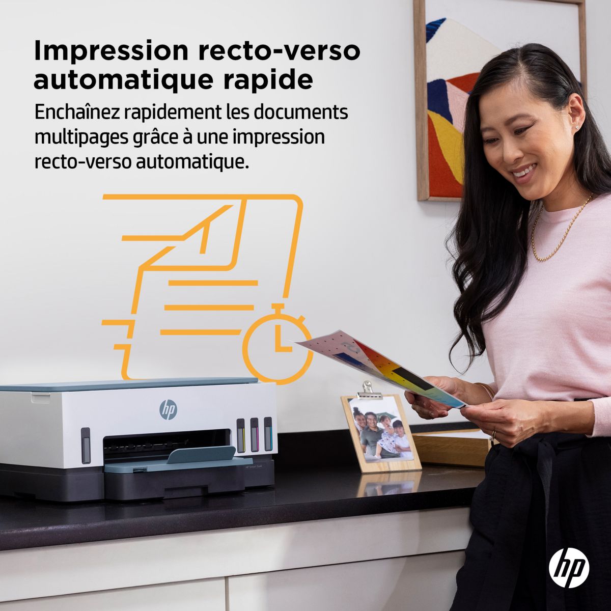 Imprimante jet d'encre Smart Tank Plus 7006 blanc, HP