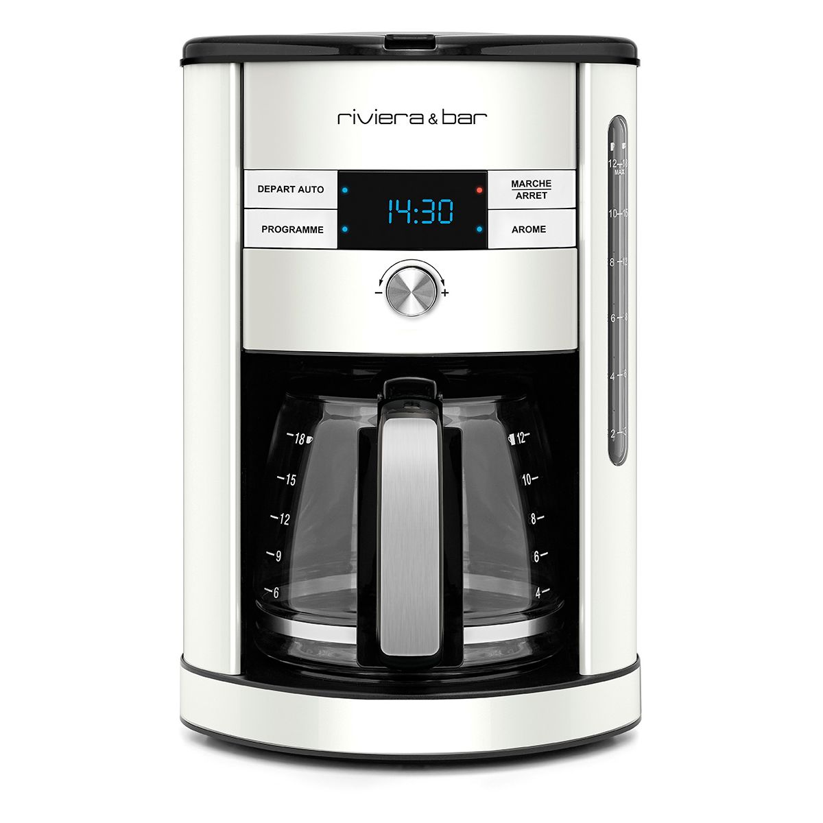 Cafetière programmable BCF551 blanc, RIVIERA & BAR