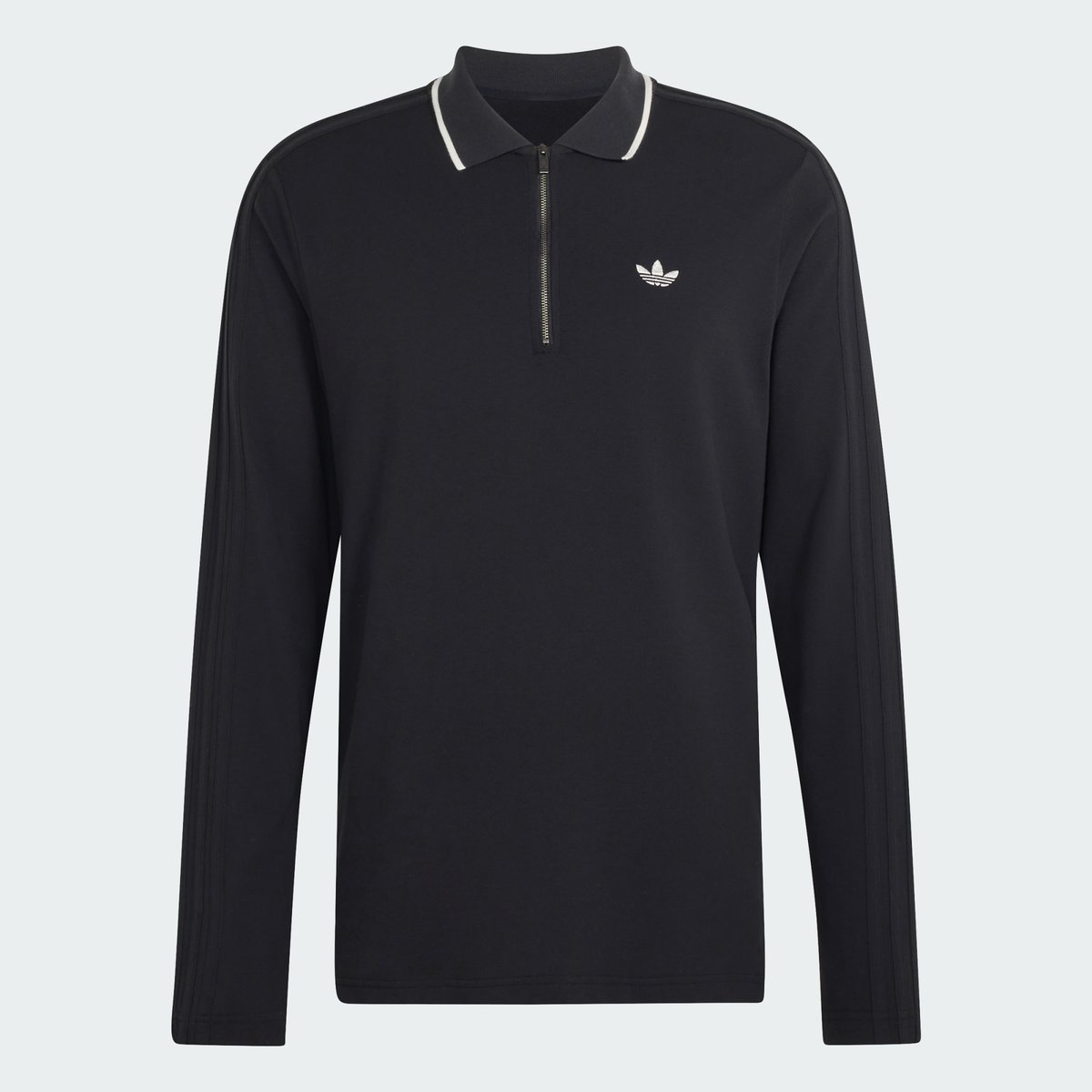 Polo Manches Longues Côtelé Façonné 3 Bandes Polo Manches Longues Côtelé Façonné 3 Bandes black, adidas Originals