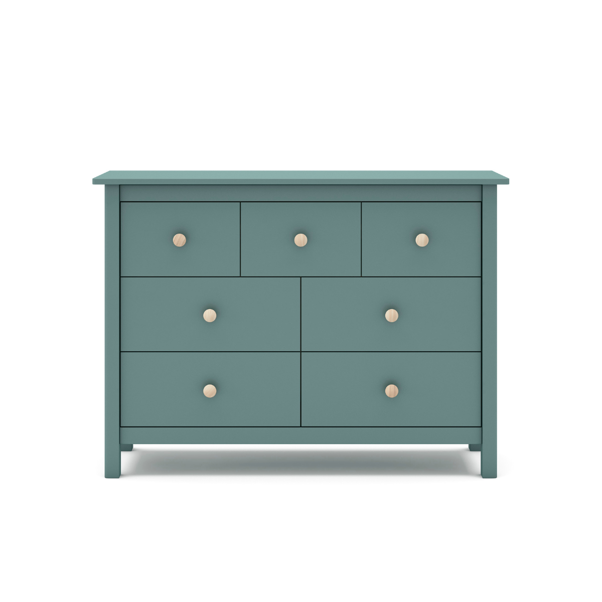 Commode 4 + 3 tiroirs - CAMILLE vert, CALICOSY