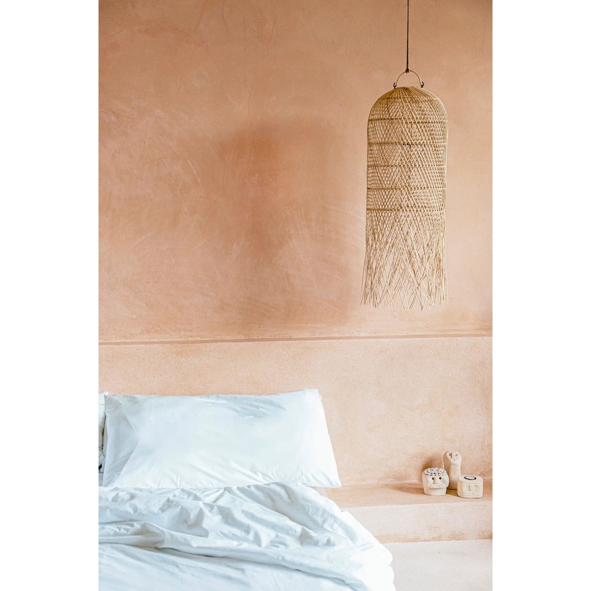 Suspension en rotin SQUID beige, BAZAR BIZAR