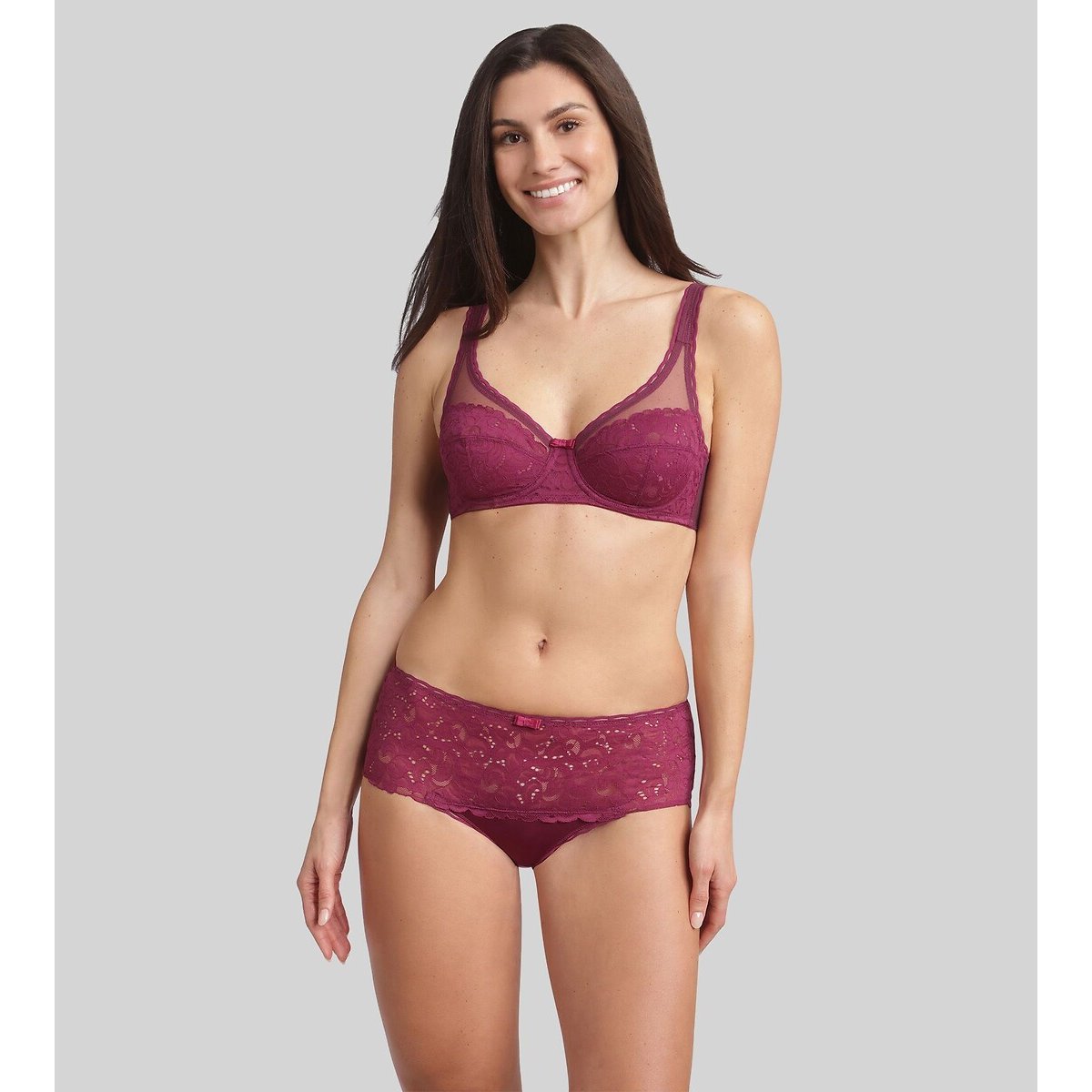 Soutien-gorge Cœur croisé féminin recyclé violet impérial, PLAYTEX