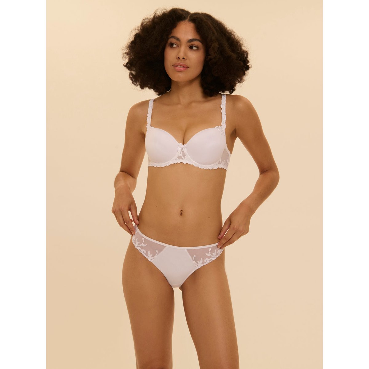 Soutien-gorge décolleté carré en spacer 3D, ANDORA blanc, SIMONE PERELE