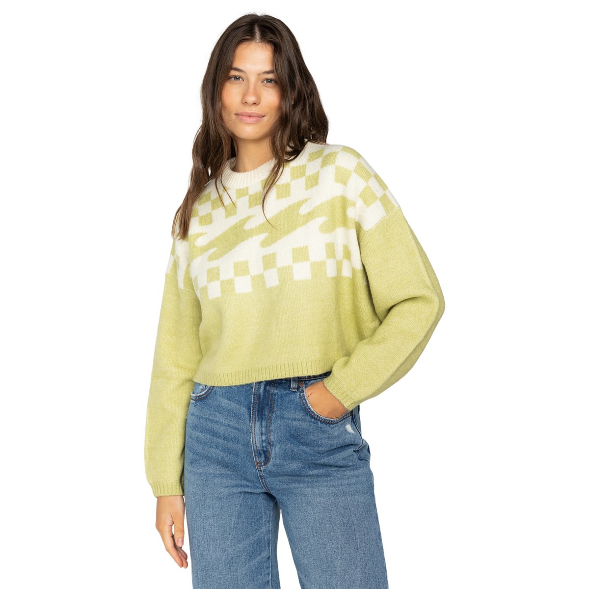 Pull à col rond PALM FOREVER vert willow, BILLABONG