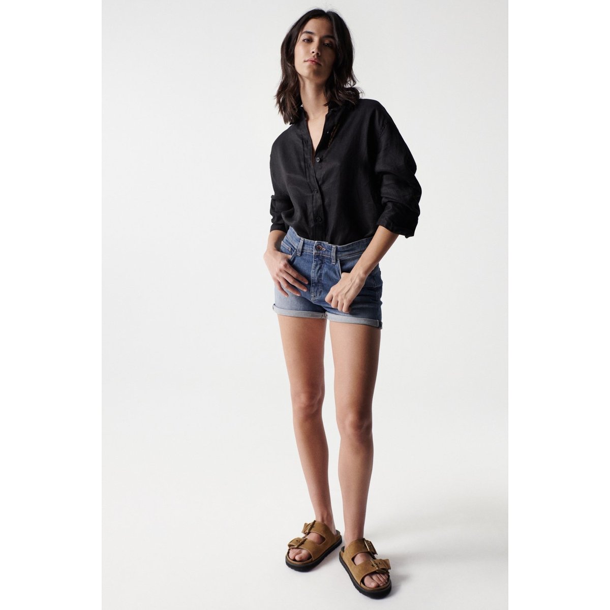 SHORT FAITH PUSH IN bleu denim, SALSA JEANS