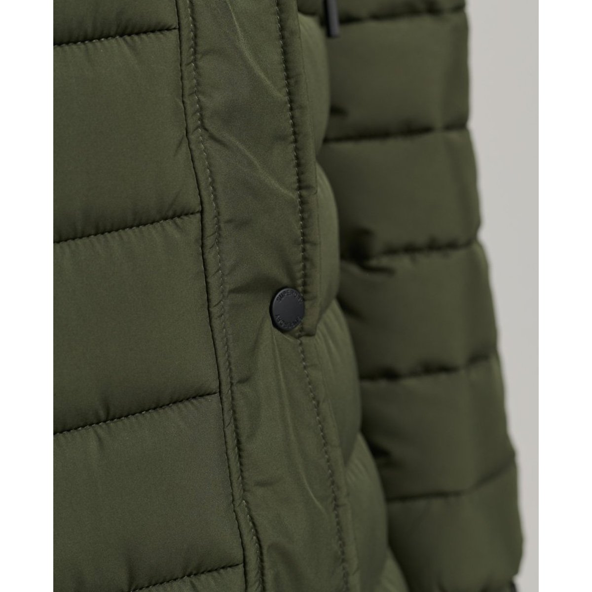 Manteau super long Fuji vert mousse foncé, SUPERDRY