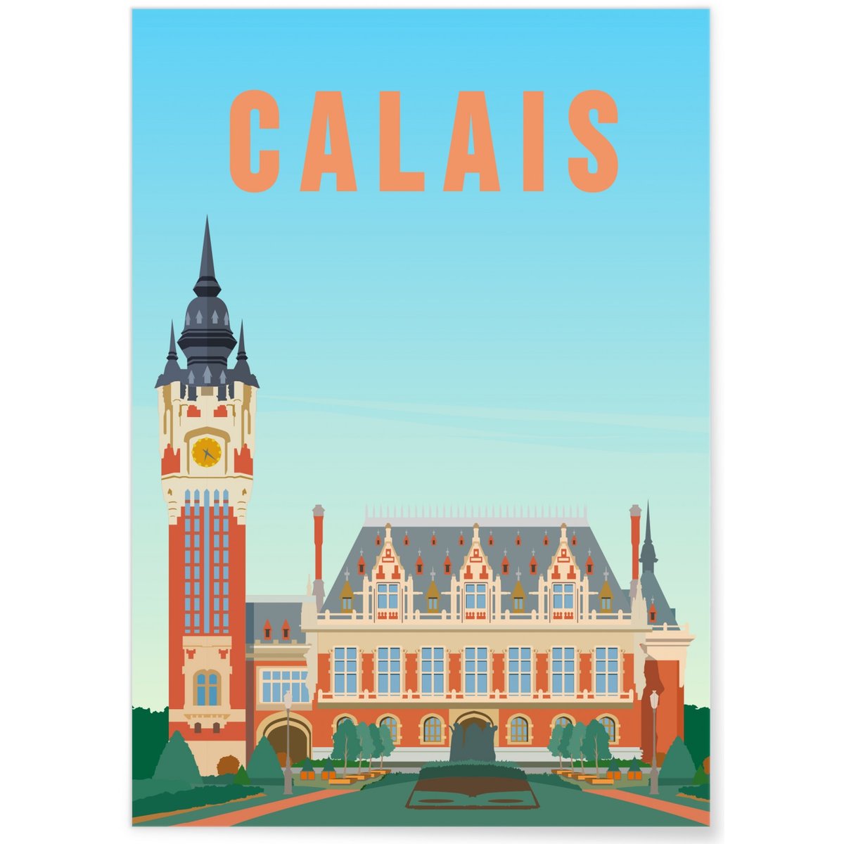 Affiche ville Calais blanc, L'AFFICHERIE
