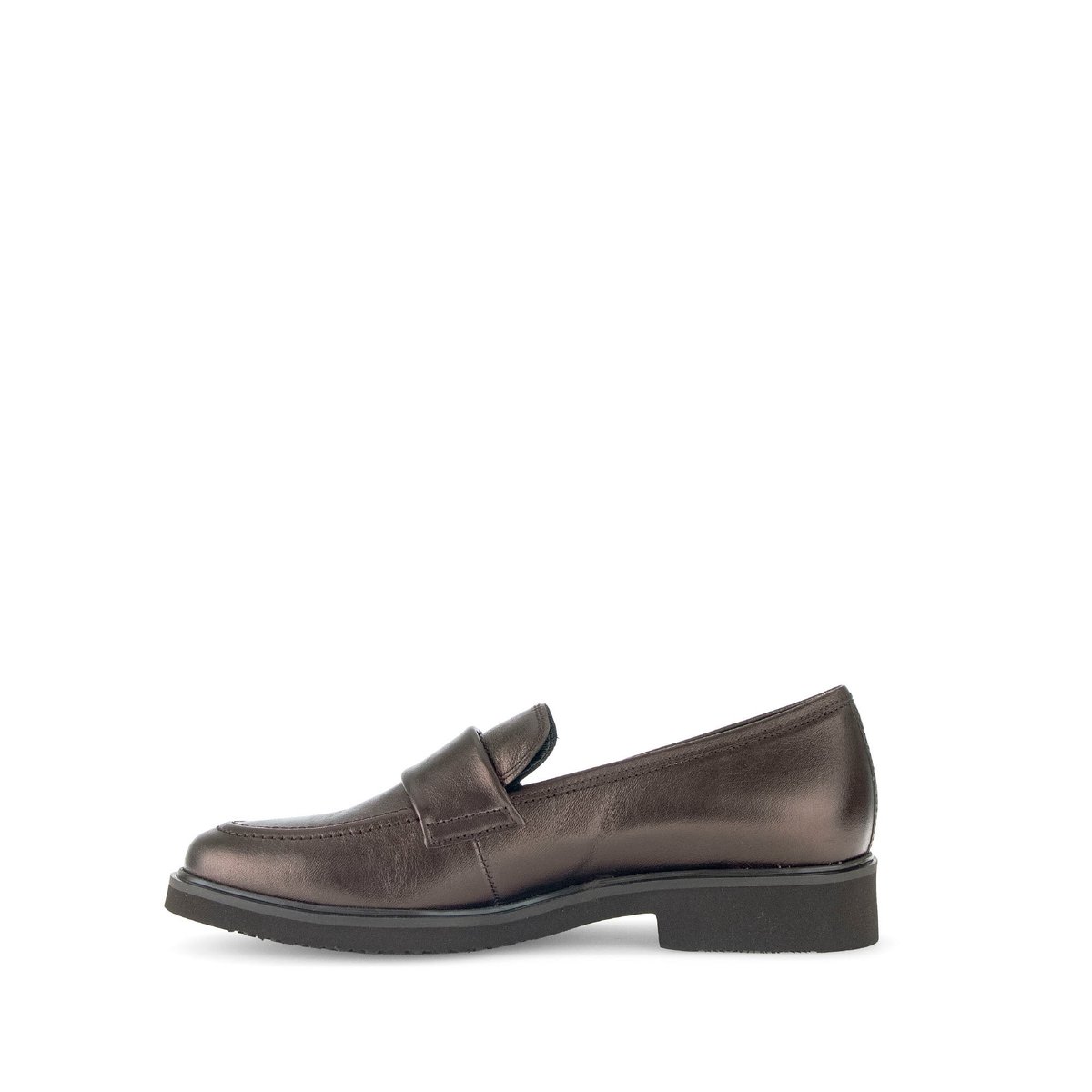 Mocassins en cuir à talon décroché bronze, GABOR