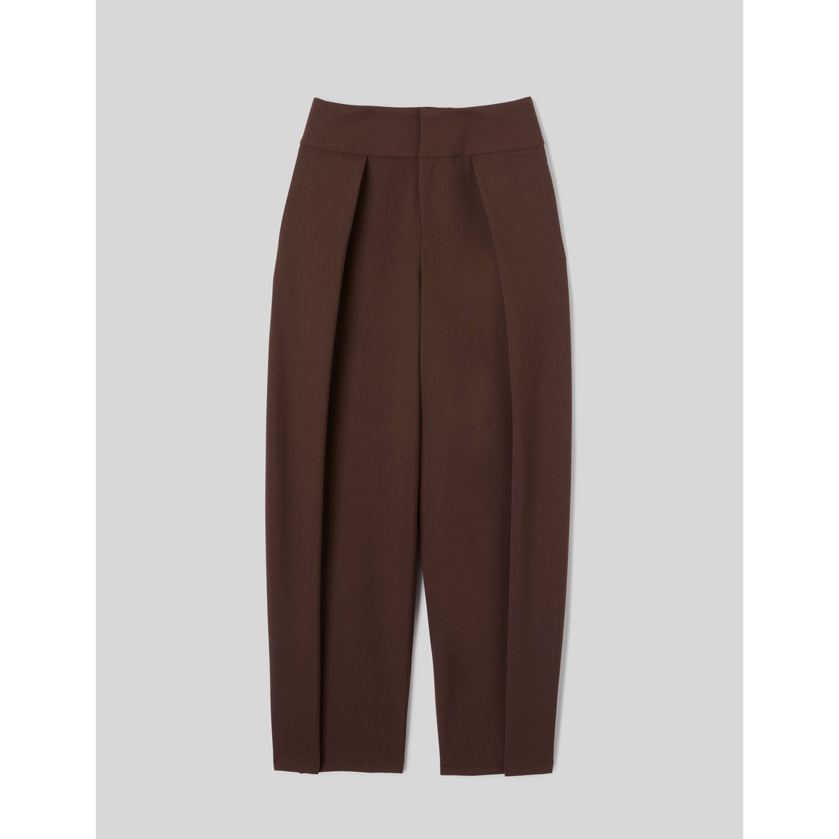 Pantalon ample plissé marron foncée, BZB