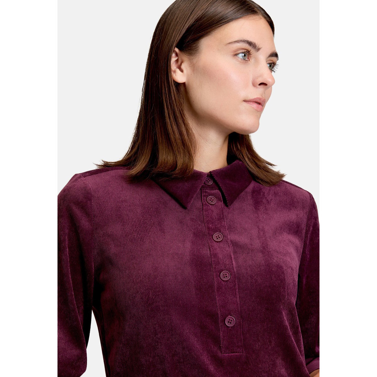Robe casual à col dark aubergine, BETTY & CO