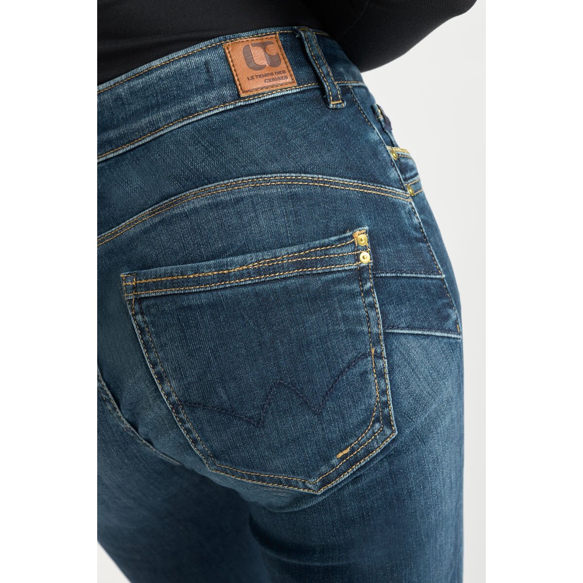 Jeans push-up slim taille haute PULP, 7/8ème blue, LE TEMPS DES CERISES