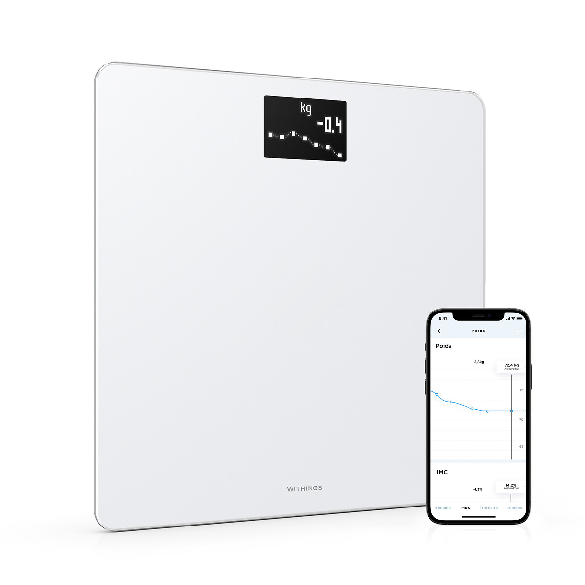Pèse personne Wifi Body blanc, WITHINGS