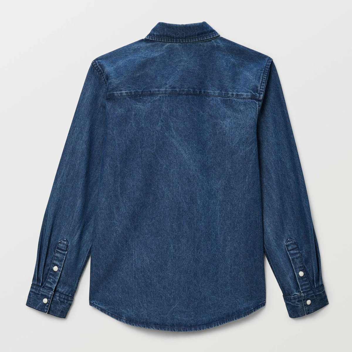 Chemise en jean en coton stone denim, MONOPRIX