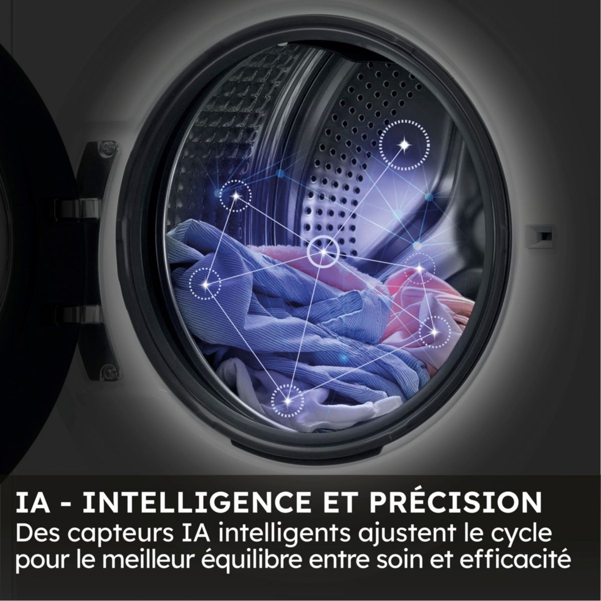 Lave linge hublot HW100-B14367GUFR couleur unique, HAIER