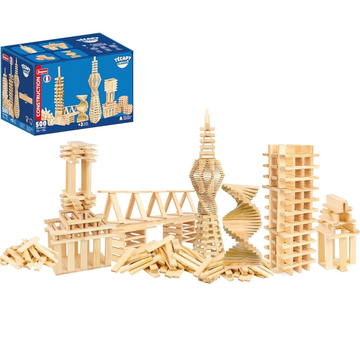 Planchettes Tecap Classic 500 pièces bleu, JEUJURA