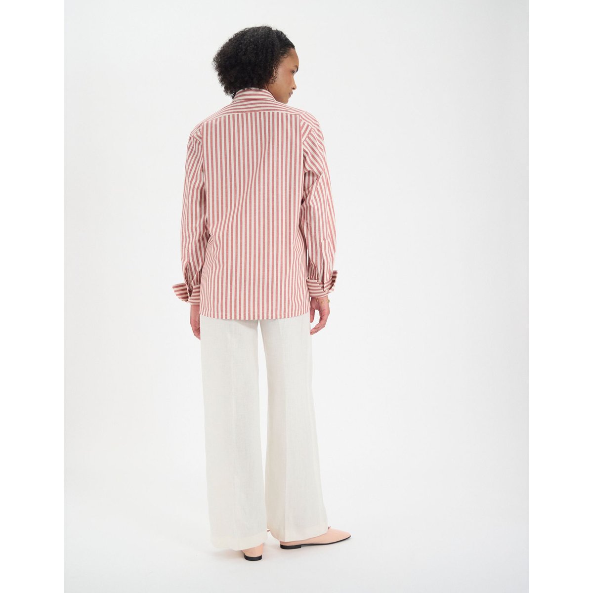 Chemise Nova en coton rouge red, INES DE LA FRESSANGE PARIS